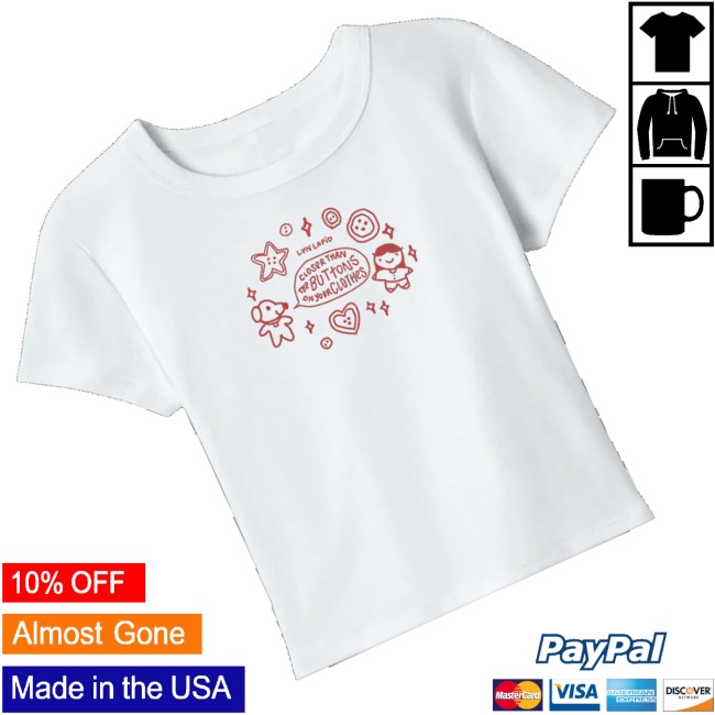 Lyn Lapid Store Merch Buttons Baby Tee 3 Lyn Lapid Store Merch Buttons Baby Tee