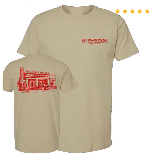 Mac Saturn Merch Shop Mac Saturn Garage T-Shirt