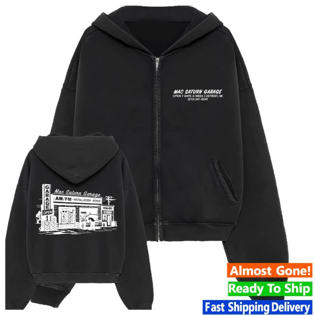 Mac Saturn Merch Shop Mac Saturn Garage Zip Up Hoodie
