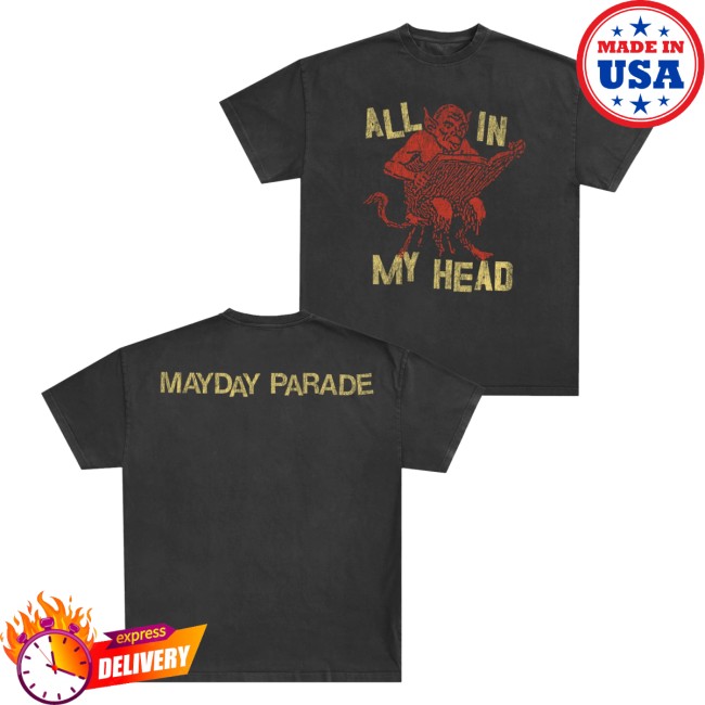 Mayday Parade Merch Store All In My Head Black T-Shirt