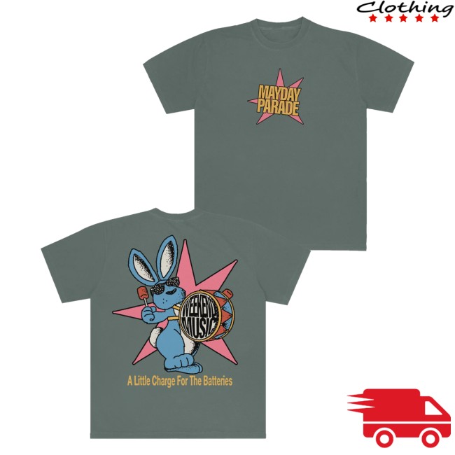 Mayday Parade Merch Store Bunny Blue Spruce T-Shirt 5 Mayday Parade Merch Store Bunny Blue Spruce T-Shirt