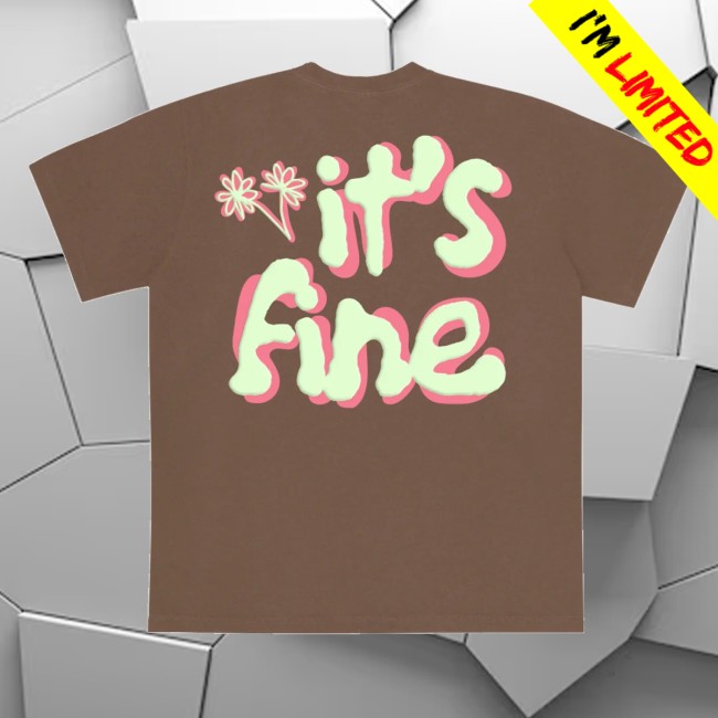 Mayday Parade Store Merch It's Fine (Puff Print) - Espresso Shirt 3 Mayday Parade Store Merch It's Fine (Puff Print) - Espresso Shirt