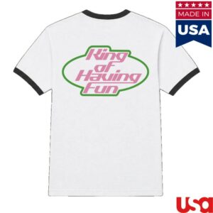 Medium Build Store Merch King Of Having Fun Ringer Tee