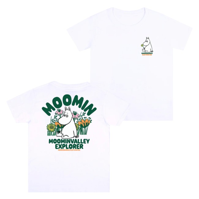 Moomin Merch Shop Moomintroll Flowers T-Shirt White