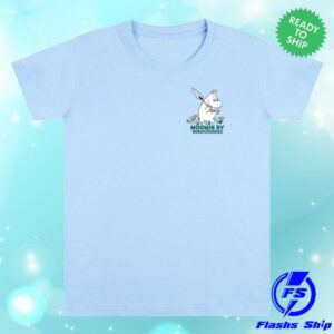 Moomin Merch Shop Moomintroll Gardening T-Shirt Light Blue