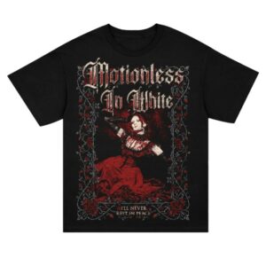 Motionless In White Store Merch Rest In Peace T-Shirt Black