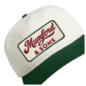 Mumford And Sons Merch Shop White Green Classic Logo Cap