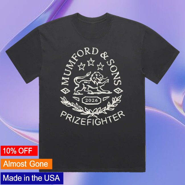 Mumford And Sons Merch Store Black Prizefighter Stamp Print Tour T-Shirt 3 Mumford And Sons Merch Store Black Prizefighter Stamp Print Tour T-Shirt