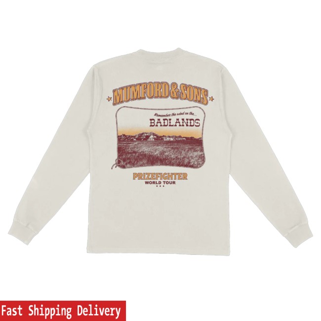 Mumford And Sons Merch Store Bone Badlands Country Longsleeve T-Shirt 4 Mumford And Sons Merch Store Bone Badlands Country Longsleeve T-Shirt