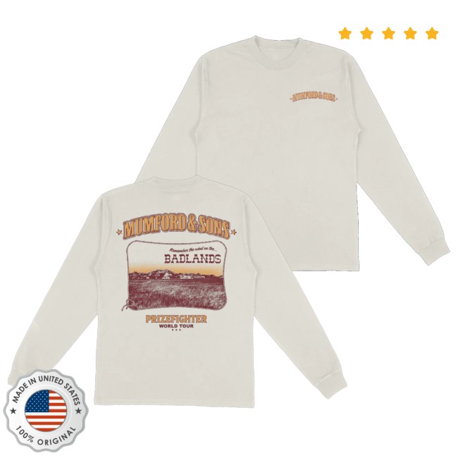 Mumford And Sons Merch Store Bone Badlands Country Longsleeve T-Shirt 5 Mumford And Sons Merch Store Bone Badlands Country Longsleeve T-Shirt