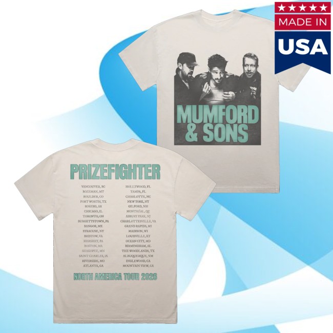 Mumford And Sons Merch Store Bone Photo Print Tour T-Shirt 5 Mumford And Sons Merch Store Bone Photo Print Tour T-Shirt