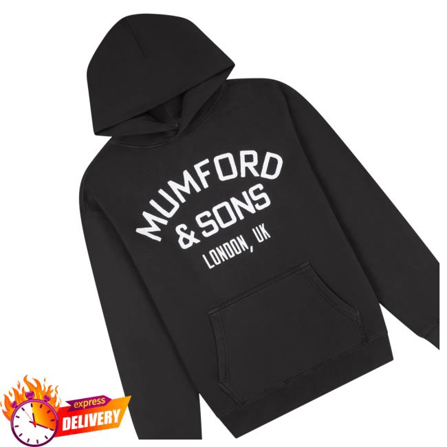 Mumford And Sons Store Merch Shop Black Vintage Logo Hoodie