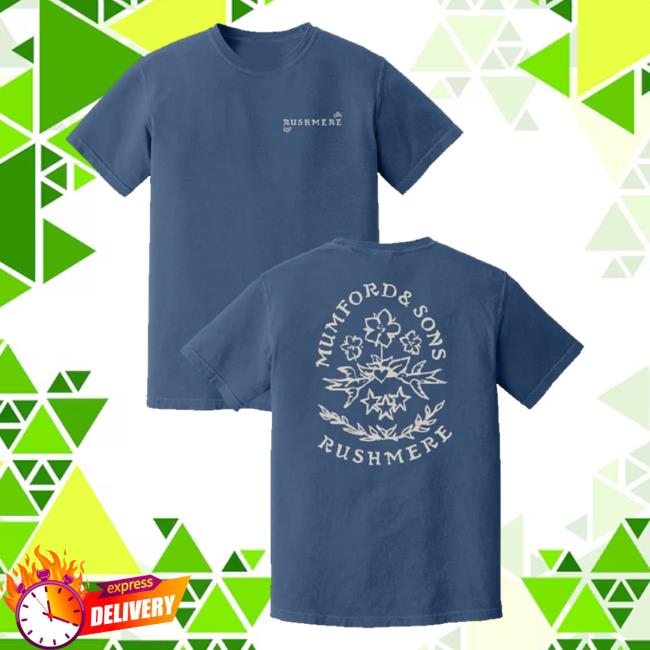 Mumford And Sons Store Merch Shop Blue Stamp Print T-Shirt 2 Mumford And Sons Store Merch Shop Blue Stamp Print T-Shirt