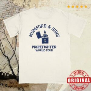 Mumford And Sons Store Merch Shop Bone Prizefighter World Tour Lighter T-Shirt