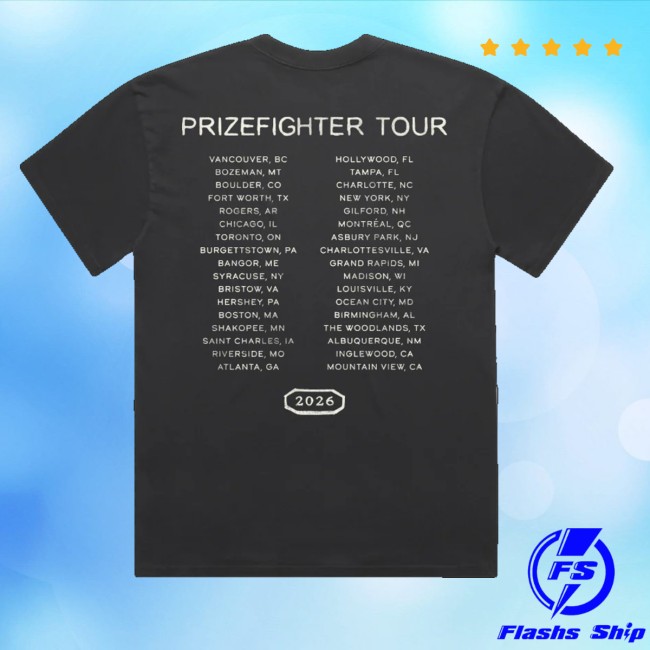 Mumford & Sons Store Merch Black Prizefighter Stamp Print Tour Shirt 4 Mumford & Sons Store Merch Black Prizefighter Stamp Print Tour Shirt