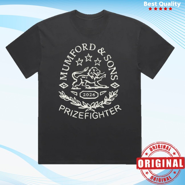 Mumford & Sons Store Merch Black Prizefighter Stamp Print Tour Shirt 5 Mumford & Sons Store Merch Black Prizefighter Stamp Print Tour Shirt