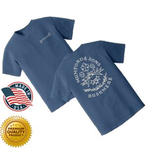Mumford & Sons Store Merch Blue Stamp Print Shirt