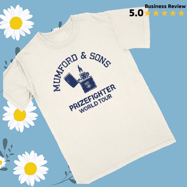 Mumford & Sons Store Merch Bone Prizefighter World Tour Lighter Shirt