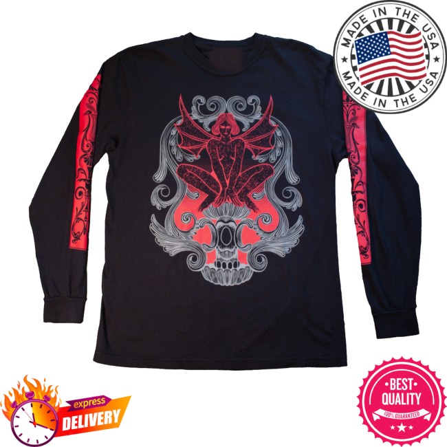 Music Box Store Merch Music Box Cherub Long Sleeve Black 4 Music Box Store Merch Music Box Cherub Long Sleeve Black