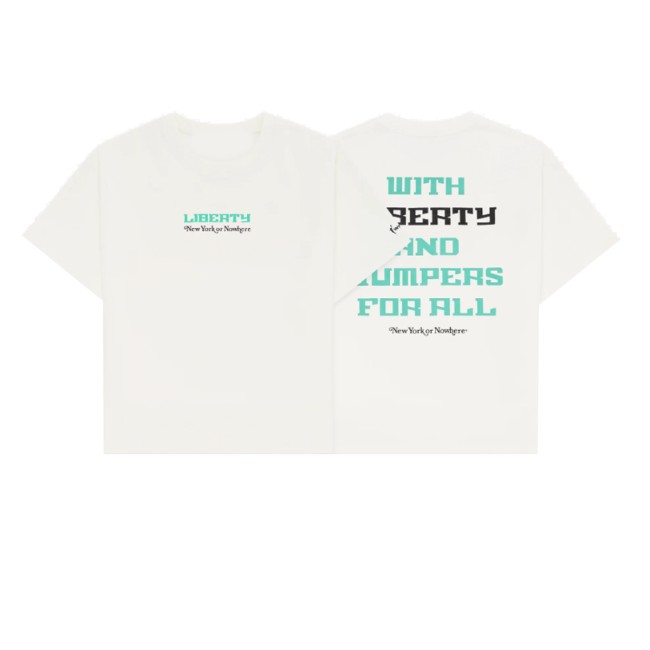 New York Or Nowhere Store Merch Liberty Allegiance Oversized Crop Shirt