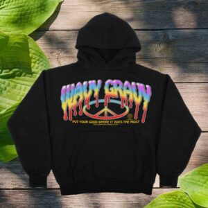 Online Ceramics Merch Store Wavy Gravy Logo Black Hoodie