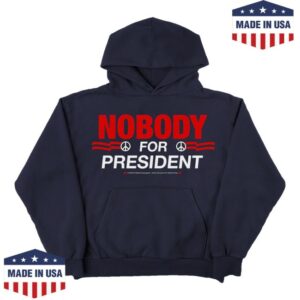 Online Ceramics Store Merch Nobody For President Navy Hoodie