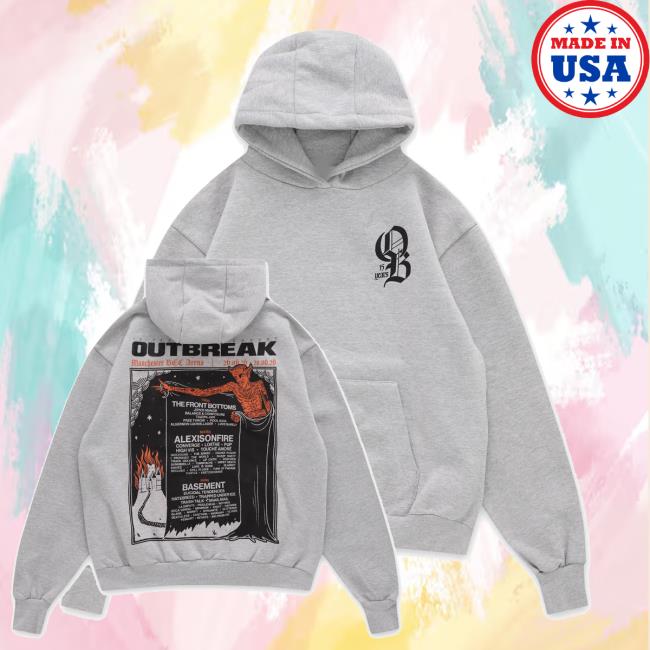 Outbreak Merch Store Outbreak Fest 26 Heavyweight Lineup Hoodie Grey