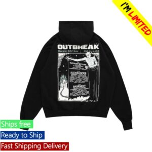 Outbreak Store Merch Outbreak Fest 26 Heavyweight Lineup Hoodie Black