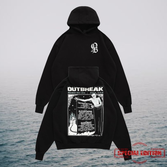 Outbreak Store Merch Outbreak Fest 26 Heavyweight Lineup Hoodie Black