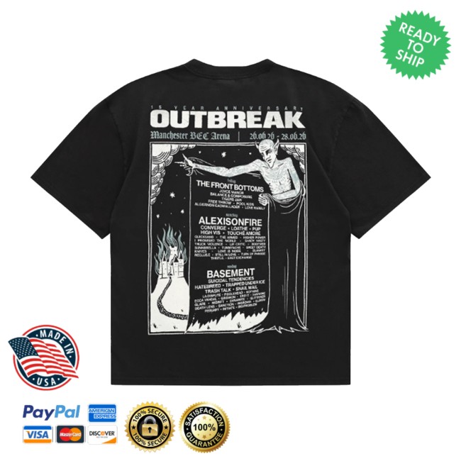 Outbreak Store Merch Outbreak Fest 26 Line-Up Shirt Black