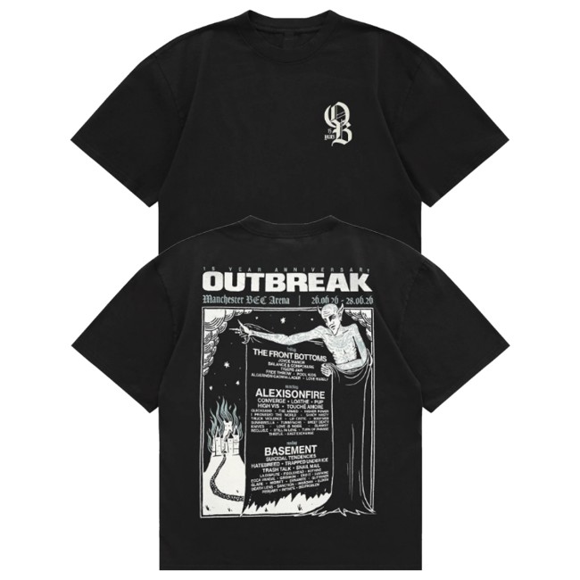 Outbreak Store Merch Outbreak Fest 26 Line-Up Shirt Black
