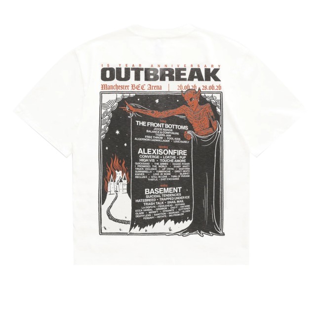 Outbreak Store Merch Outbreak Fest 26 Line-Up Shirt White