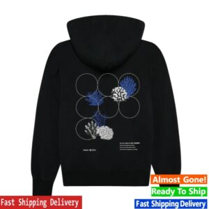 Pangaia Store Merch Womens Coral Gardeners Midweight Hoodie Black