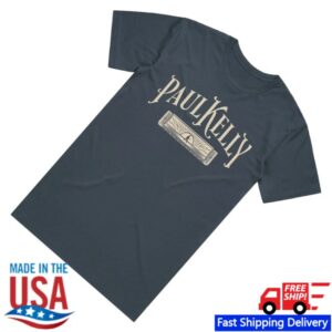 Paul Kelly Merch Store Harmonica Petrol Blue Tshirt
