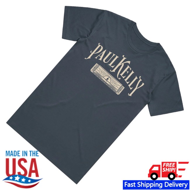 Paul Kelly Merch Store Harmonica Petrol Blue Tshirt 1 Paul Kelly Merch Store Harmonica Petrol Blue Tshirt