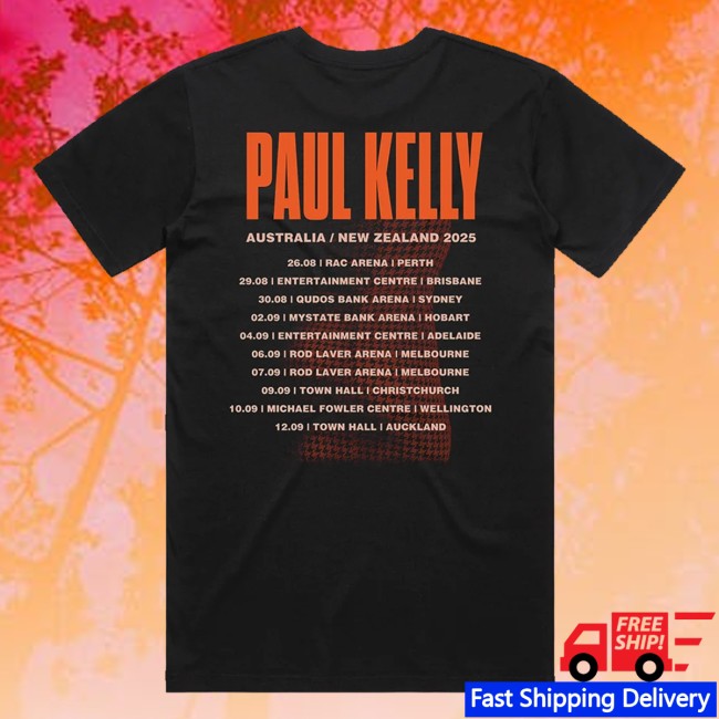Paul Kelly Merch Store Tour Black Tshirt 4 Paul Kelly Merch Store Tour Black Tshirt