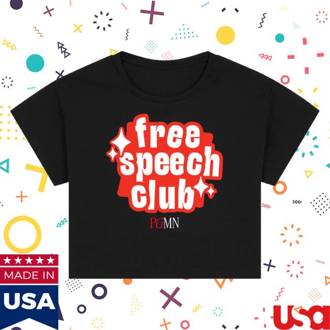 Pgmn Merch Shop Free Speech Club Spark Crop Top