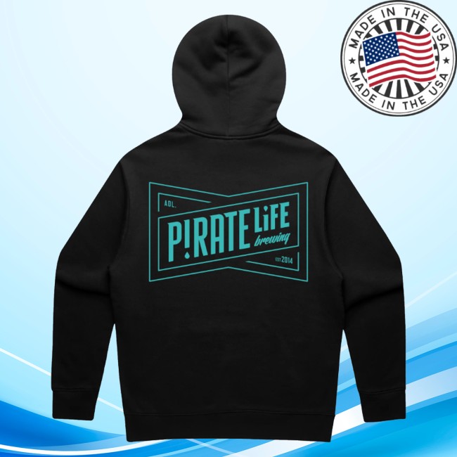 Pirate Life Brewing Merch Store Bowtie Hoodie Black & Teal 4 Pirate Life Brewing Merch Store Bowtie Hoodie Black & Teal