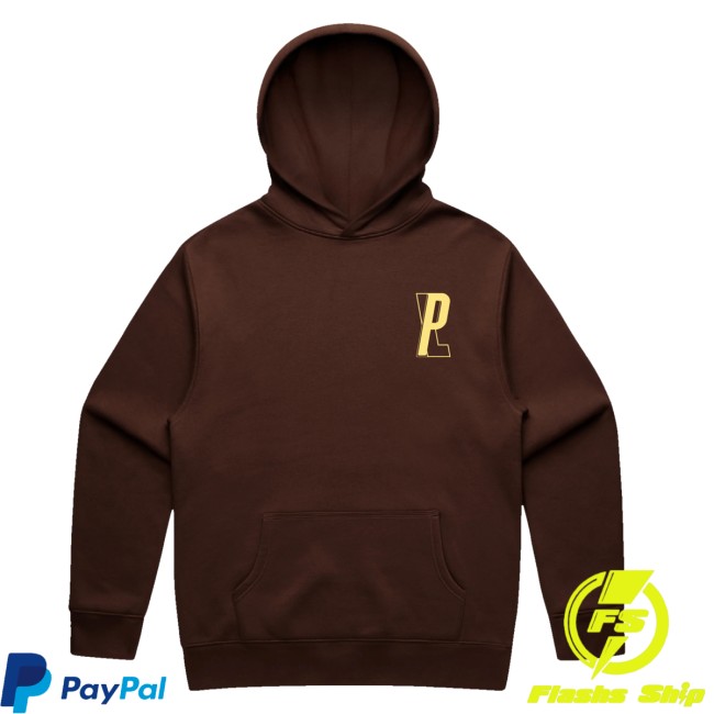 Pirate Life Brewing Merch Store Bowtie Hoodie Brown & Yellow 3 Pirate Life Brewing Merch Store Bowtie Hoodie Brown & Yellow