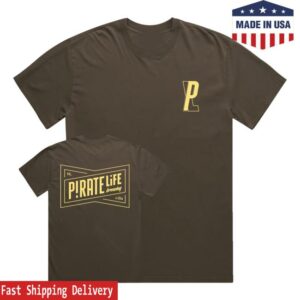 Pirate Life Merch Shop Store Pl Logo Tee Faded Brown