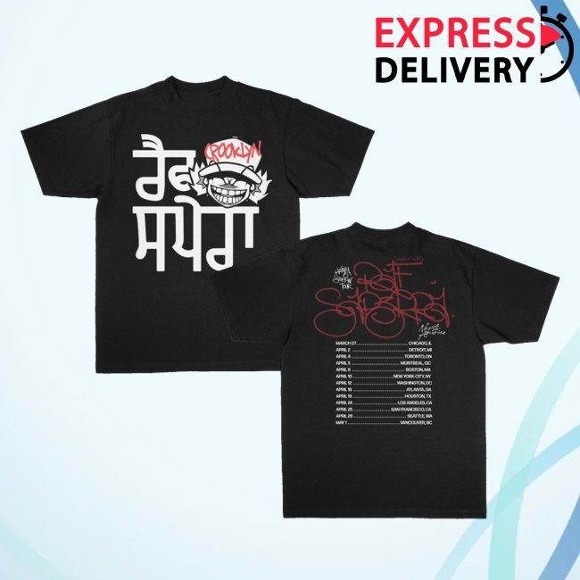 Raf-Saperra Store Merch Heavy Steppin' 2026 Tour Shirt (Black)