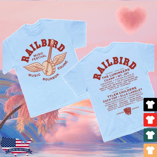 Railbird Festival Merch Store 2026 Banjo Lineup Shirt 3 Railbird Festival Merch Store 2026 Banjo Lineup Shirt