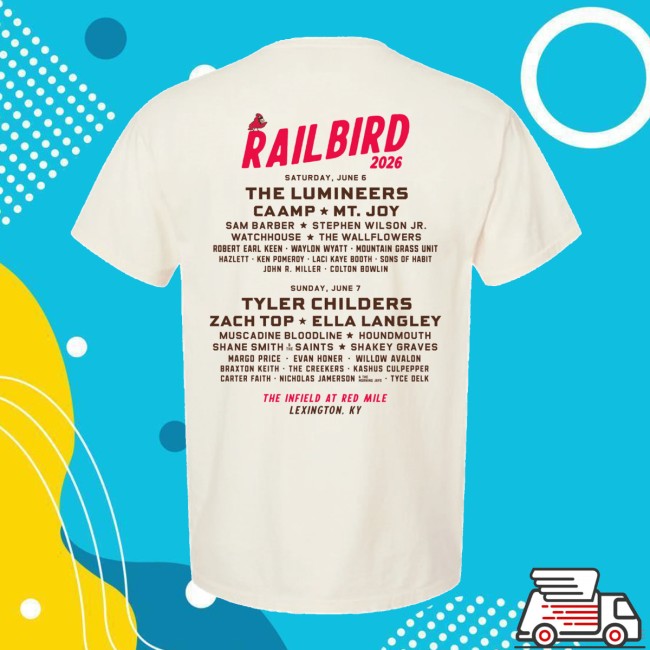 Railbird Festival Merch Store 2026 Kentucky Lineup Shirt 3 Railbird Festival Merch Store 2026 Kentucky Lineup Shirt