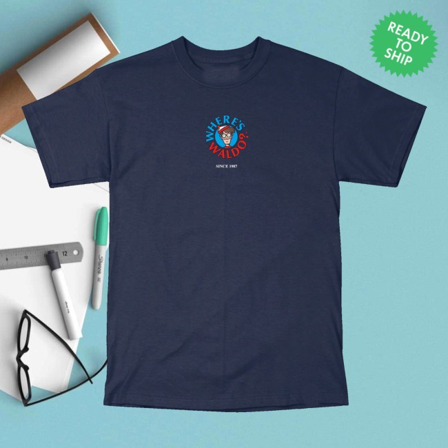 Retrokid Store Merch Where's Waldo Friends Shirt Navy