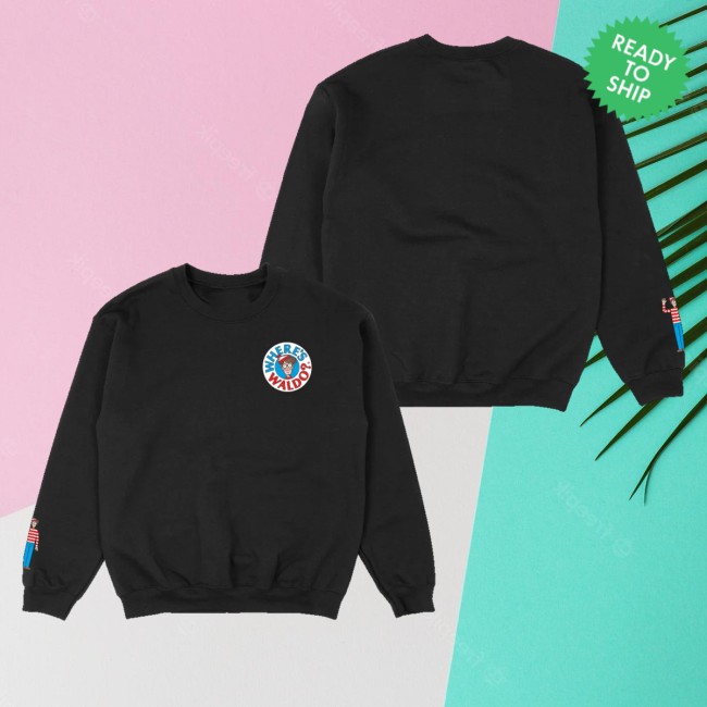 Retrokid Store Merch Where's Waldo Logo Crewneck Black