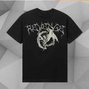 Revenge Store Merch Abaddon Lightning Tee Black-Cream
