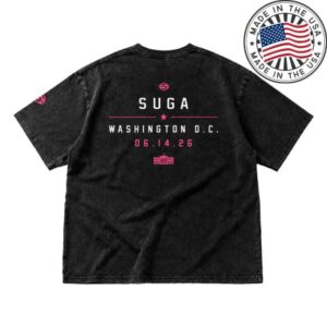Suga Merch Shop 6.14.26 Black Snow Washed Tee
