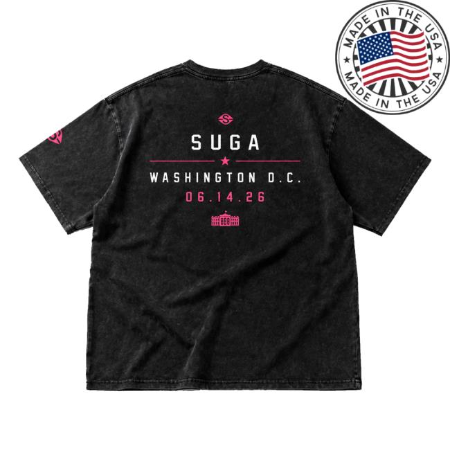 Suga Merch Shop 6.14.26 Black Snow Washed Tee
