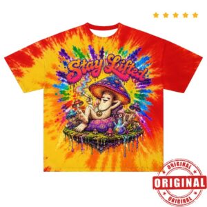 Sadstonie Merch Store Stay Lifted Mushroom Tie-Dye Tee