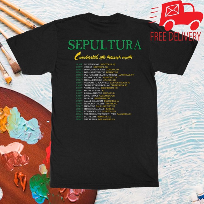 Sepultura Merch Store Spring 2026 North American Tour T-Shirts